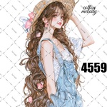 original sticker « no.4559 »     //     人物ステッカー オリジナルステッカー オリジナル人物ステッカー ステッカー cotton melody 