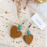 レザー 茶色 ブラウン海 boho ボヘミアン シルバー ターコイズ