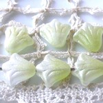 ユリ　干菓子　チェコビーズ６個