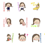 似顔絵LINEスタンプ8個