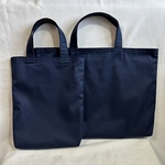 皺になりにくいレッスンバッグ&シューズバック 無地ネイビー濃紺 男の子 女の子 お受験