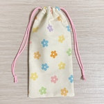 カトラリー袋 巾着袋 カラフル花柄 ☆ ハンドメイド 箸袋 小物入れ