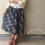 大人可愛い＊パッチワークスカート     グリーンチェックたち
