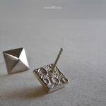 𖢻軟骨専用ビッグスタッズピアス ｜ ヘリックス or アッパーロブ (耳たぶ上部) 専用 ｜ スタッズ 10mm  ｜ シルバー925 アレルギー対応可 ｜ 絵と指輪と。atelierꕤtuno