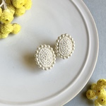人気˚✧₊パールとつぶつぶビーズの 刺繍 ピアス/イヤリング　