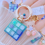 星空のチョコBoxキーホルダー　ハンドメイドレジン　キーホルダー　ハンドメイドキーホルダー　シャカシャカキーホルダー　シャカシャカ　シェイカー　チョコレート　星空