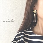 タッセル♡すかしパーツのピアス
