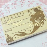 【ｑ様オーダー品】人魚姫＆お城の宛先枠消しゴムはんこ