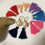 Morocco タッセル　コットンパール　ピアス＆イヤリング