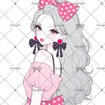 【K198】teatea.オリジナル 人物ステッカー