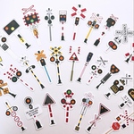 世界の踏切 フレークシール【30ヵ国】ハンドメイド