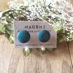 🍁秋冬新作🍁磨きパールキャッチの浅葱色ピアス