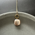 美しいスクエア型の淡水パール♚ペンダントトップ