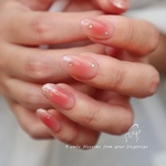 【 cheek nail No.2】 ほんのり チークネイル ぽわぽわ ほっぺネイル キラキラ ピンクネイル