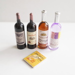 限定1set ミニチュア ② ワインset ケース付 お酒 瓶 家具 雑貨 小さい ドール キッチン バー 喫茶店 お店 カフェ フード 飲み物