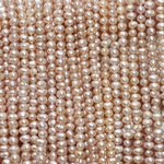 【54cm】淡水パール  ベビーパール  オレンジピンク  3〜4mm 