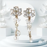 【数量限定】アクアマリンロータス「瑞々しい癒しで潤す幸福の蓮」Lotus bébé sirèneシレーヌ2wayピアス／イヤリング