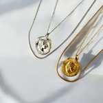 新作【全品30%オフ】-- コインネックレス ----ゴールド / シルバー / ペア / メンズ / ペアネックレス / 個性的 / コイン / ペアアクセサリー / ゴールドネックレス 