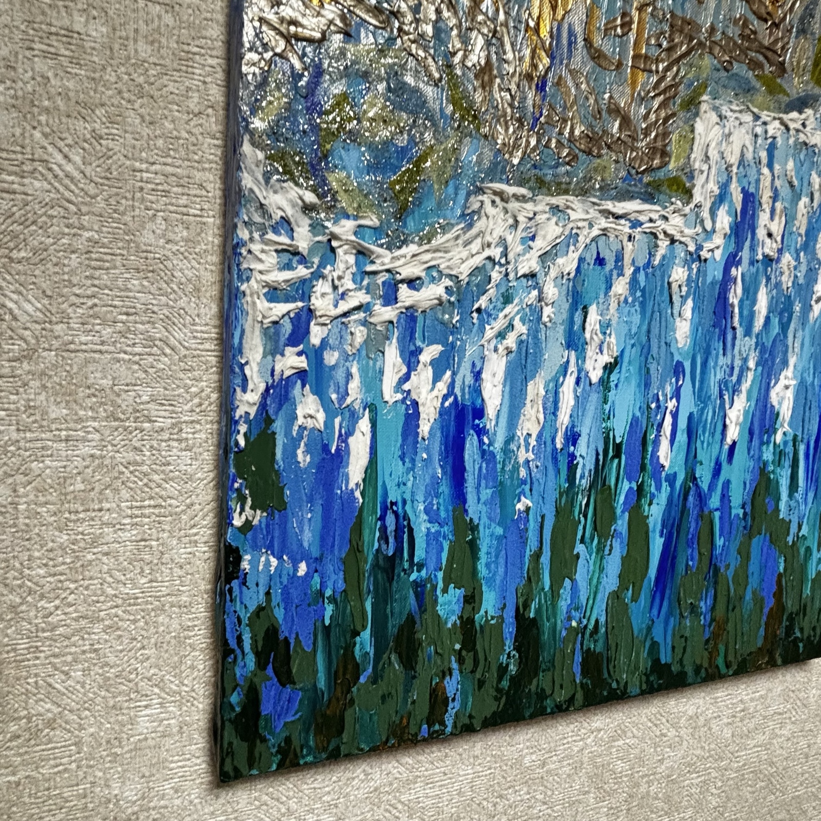Higher dimensions】 テクスチャーアート 空 モダン 現代アート 原画