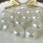 増量 20個 12mm 大穴 プラスチック パール ビーズ