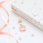 春色ブックマーカー　水引とつまみ細工　灰桜/Spring Color Bookmark Mizuhiki and Tsumami Zaiku Haizakura