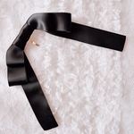 送料無料❤️320サテンドロップリボンポニーフック❤️ブラック