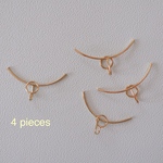 【4個】イヤーカフス金具m-110