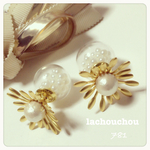 ♡パールキャッチャー♡ピアス♡