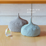 【atsu918さまオーダー品】コットンどんぐり帽子 なかよし2pcs set♡ （4.milk tea & 6.mint）