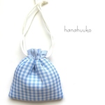 再販♡ギンガムチェックミニふわふわ巾着
