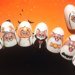 送料無料！【ハロウィン仮装柴犬❤︎ハンドの親指2本1セット】ハロ柴♡ネイルチップ