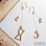 ＊｡*オリオン座とパールムーンのゆらゆらピアス・イヤリング*｡＊