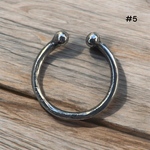 フェイクセプタム　フェイク鼻ピアス　18G　シルバー925　ニッケルフリー