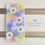 カラフルパステル 押し花iPhoneケース
