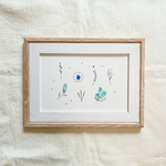 シーグラスアート1198　植物　【プレゼント.お祝い.結婚式アイテムにも🥂】🌿送料無料