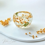 花咲く小さな小物入れ【ミモザ】　