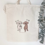 【犬　巾着（大）　別途イラストオーダー】