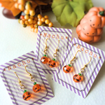 ハロウィン＊おばけカボチャのピアス