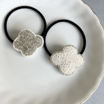 SALE つぶつぶビーズ刺繍ヘアゴム