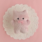桃色のネコティ♡手のひらサイズのぬいぐるみ③