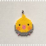 [再販]丸いオカメインコ ビーズストラップ