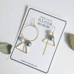 シックなアシンメトリー○△ピアス✳︎イヤリング✳︎