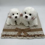 カフェマット（滑り止め付き）フリル&リボンベルト＋2段フリル　 犬・ペット