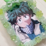 ふんわりグリーンのうさみみホイップトレカケース　