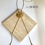 miz様専用ページ  クリアフラワーボタン  ループタイネックレス