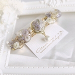 𝐧𝐞𝐰♡*゜   淡いかすみ草 バレッタ  8cm purple