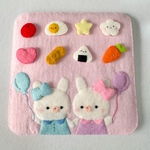 【完成品】形合わせ スナップボタン練習🐰🎀