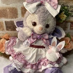 ステラルーS☆うさぎ　紫花柄ワンピース☆コスチューム6点セット☆ボア付きケープ☆リーナベルも出品中