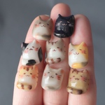 180日納期【猫ピアス・イヤリング】*のほほんネコさん耳飾り*