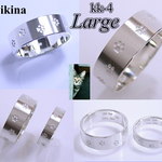 シルバー950　足跡リング　kk-4-large　